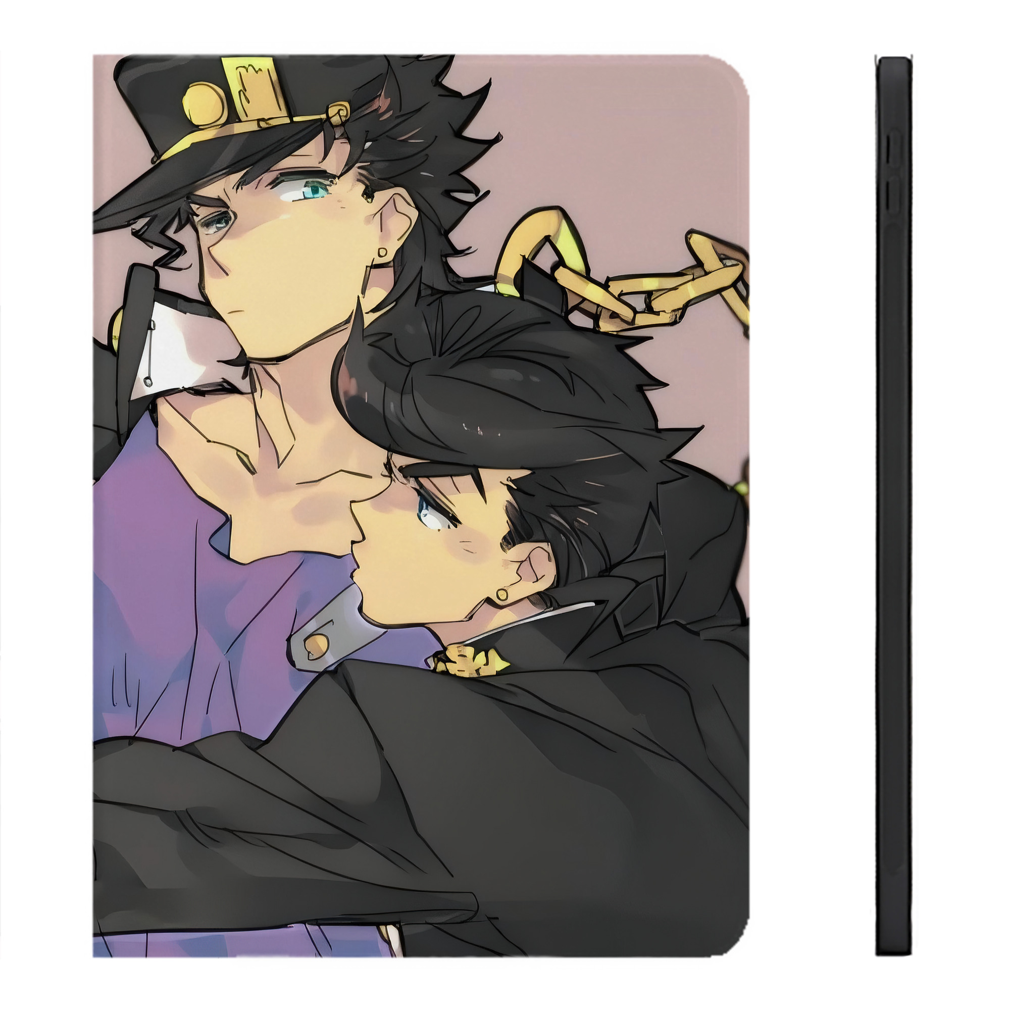 （画像用） ジョジョの奇妙な冒険 JoJo's Bizarre Adventure IPadケース ペンホルダー付き ブックスタイルデザイン